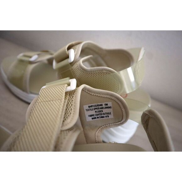 Blondo B3482 Women's Sz 10M Bone Fabric Marylee Waterproof Wedge Sandals - Picture 8 of 9